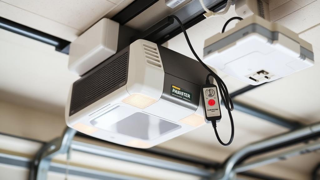 Garage door opener with surge protection equipment